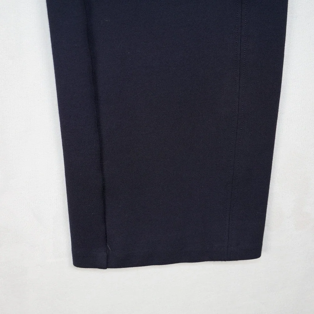 NOT AVAILABLE Spanx The Perfect Pant Straight Leg Navy Blue High Rise Ponte